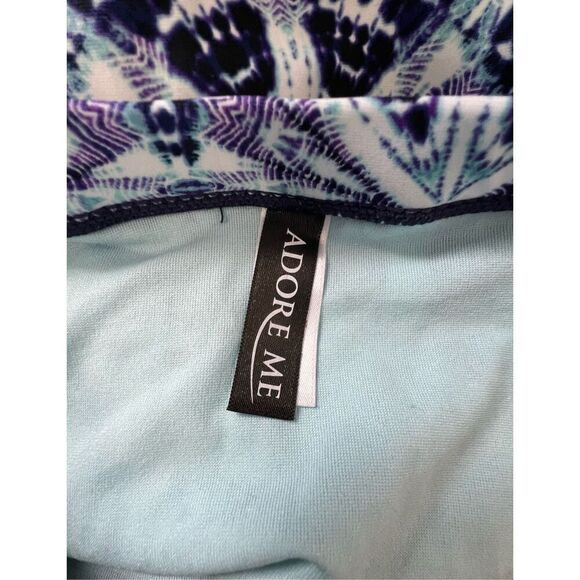 Adore Me High Rise Ruched Kaleidoscope Pattern Bathing Suit Bottoms - Picture 2 of 5